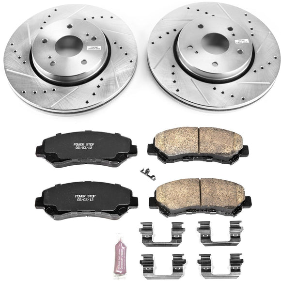 PowerStop Z23 Daily Driver Carbon-Fiber Ceramic Brake Pad and Drilled & Slotted