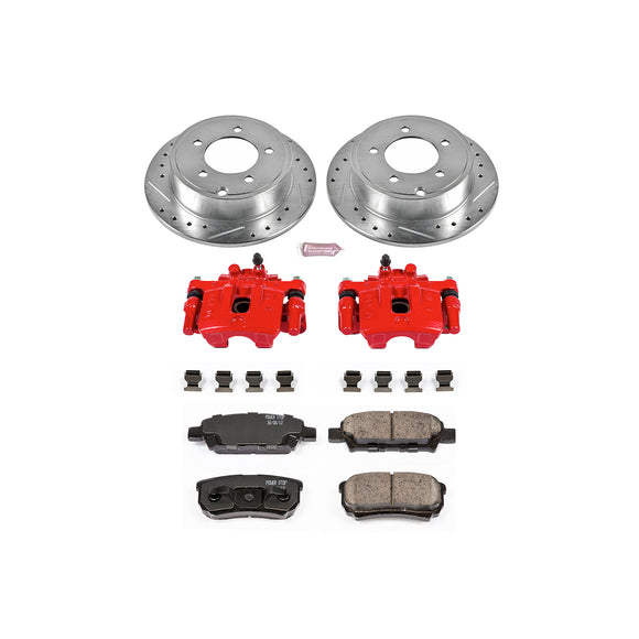 PowerStop Z23 Daily Driver Carbon-Fiber Ceramic Pads Drilled & Slotted Rotor & C