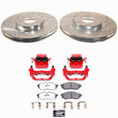 PowerStop Z26 Street Performance Ceramic Brake Pad, Drilled Slotted Rotor, and C