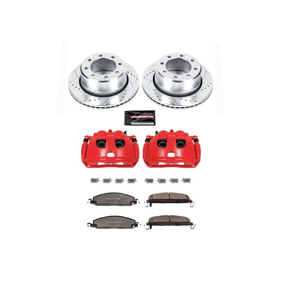 PowerStop Z36 Truck and SUV Ceramic Brake Pad, Drilled & Slotted Rotor, and Cali