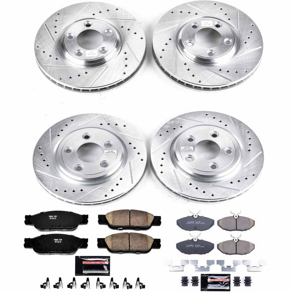 PowerStop Z23 Daily Driver Carbon-Fiber Ceramic Brake Pad and Drilled & Slotted