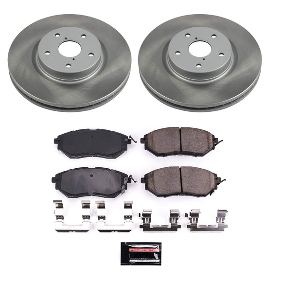 PowerStop Semi-Coated Rotor and Low-Dust Ceramic Brake Pad Kit