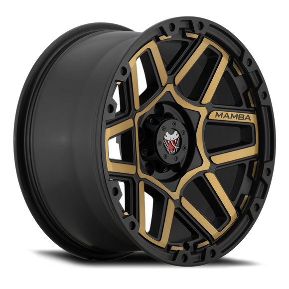 20x9 Mamba M23 Matte Black W/ Bronze Face 6x139.7 6x5.5 ET-12 Wheel Rim