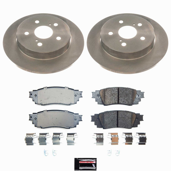 OE Stock Replacement Low-Dust Ceramic Brake Pad and Rotor Kit