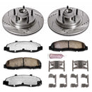 PowerStop Z36 Carbon-Fiber Ceramic Brake Pad with Drilled and Slotted Rotor Kit