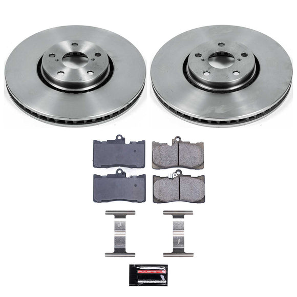 PowerStop OE Stock Replacement Low-Dust Ceramic Brake Pad and Rotor Kit
