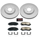 PowerStop Genuine Geomet Coated Rotor and Low-Dust Ceramic Brake Pad Kit