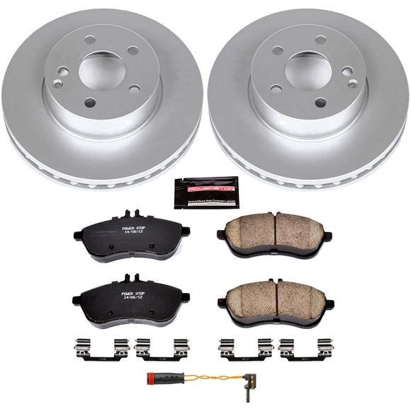 PowerStop Genuine Geomet Coated Rotor and Carbon-Fiber Ceramic Brake Pad Kit