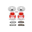 PowerStop Z36 Truck and SUV Ceramic Brake Pad, Drilled & Slotted Rotor, and Cali