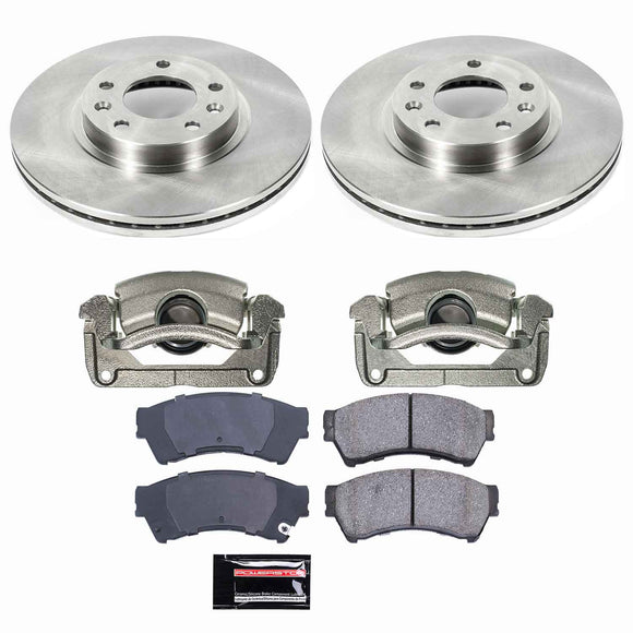 PowerStop OE Stock Replacement Low-Dust Ceramic Brake Pad, Rotor and Caliper Kit