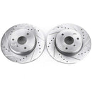 PowerStop Evolution Drilled Slotted Rotors Pair Front For Smart Fortwo