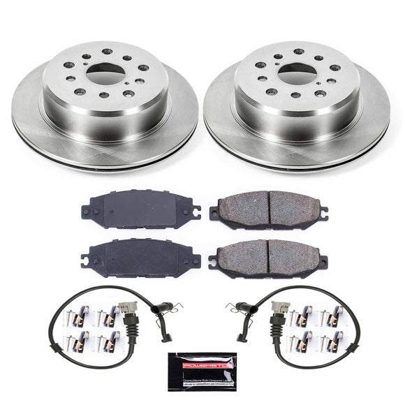 PowerStop OE Stock Replacement Low-Dust Ceramic Brake Pad and Rotor Kit