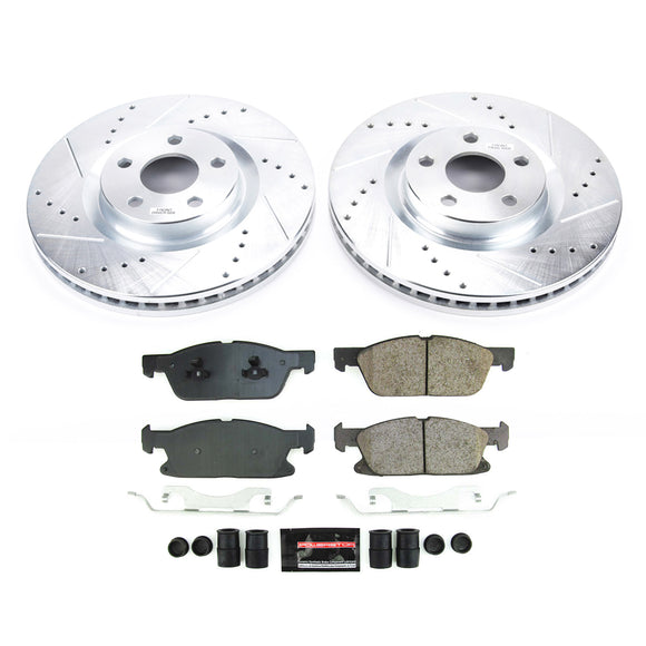 PowerStop Z23 Daily Driver Carbon-Fiber Ceramic Brake Pad and Drilled & Slotted