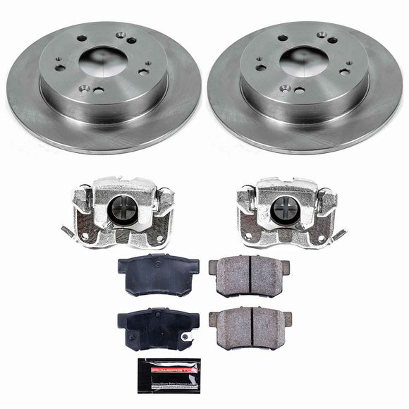 PowerStop OE Stock Replacement Low-Dust Ceramic Brake Pad, Rotor and Caliper Kit