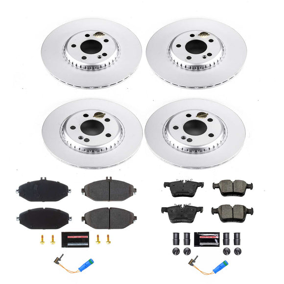 PowerStop Genuine Geomet Coated Rotor and Carbon-Fiber Ceramic Brake Pad Kit