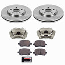PowerStop OE Stock Replacement Low-Dust Ceramic Brake Pad, Rotor and Caliper Kit
