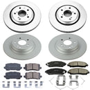 PowerStop Genuine Geomet Coated Rotor and Low-Dust Ceramic Brake Pad Kit