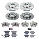 PowerStop OE Stock Replacement Low-Dust Ceramic Brake Pad, Rotor and Caliper Kit