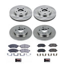 PowerStop OE Stock Replacement Low-Dust Ceramic Brake Pad and Rotor Kit
