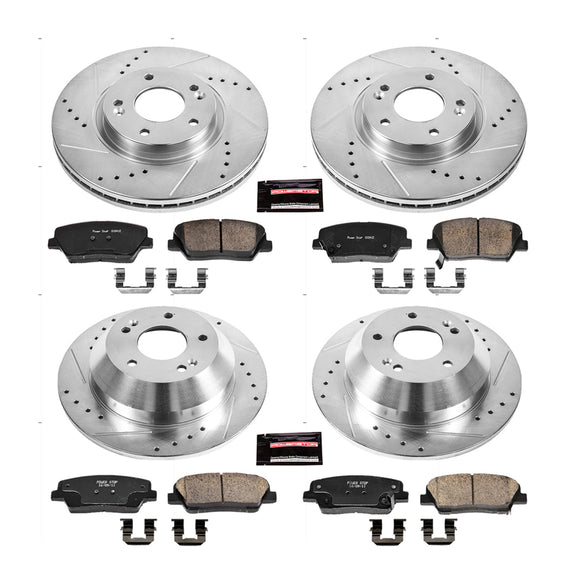 PowerStop Z23 Daily Driver Carbon-Fiber Ceramic Brake Pad and Drilled & Slotted