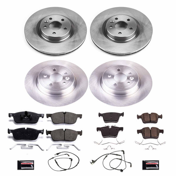 PowerStop OE Stock Replacement Low-Dust Ceramic Brake Pad and Rotor Kit