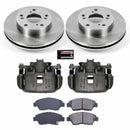 PowerStop OE Stock Replacement Low-Dust Ceramic Brake Pad, Rotor and Caliper Kit