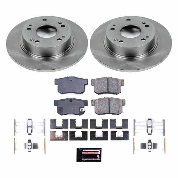 PowerStop OE Stock Replacement Low-Dust Ceramic Brake Pad and Rotor Kit