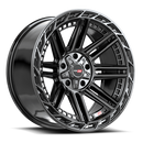 20x9 Vortek VRP-501 Turbo Gloss Black 5x139.7 ET0 CB110.3 Wheel Rim