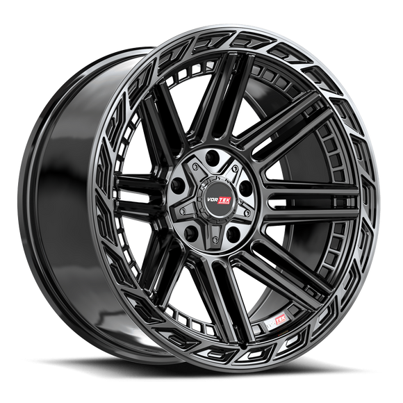 20x9 Vortek VRP-501 Turbo Gloss Black 5x139.7 ET0 CB110.3 Wheel Rim