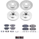 PowerStop Genuine Geomet Coated Rotor and Low-Dust Ceramic Brake Pad Kit