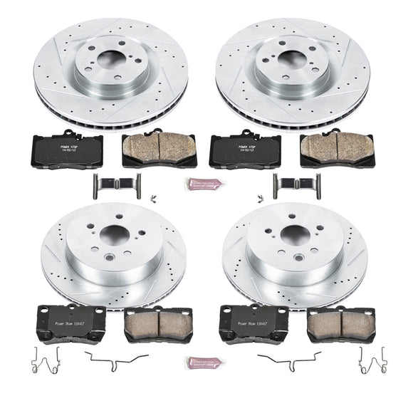 PowerStop Z23 Daily Driver Carbon-Fiber Ceramic Brake Pad and Drilled & Slotted