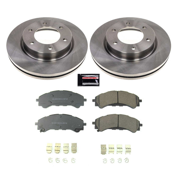 PowerStop OE Stock Replacement Low-Dust Ceramic Brake Pad and Rotor Kit