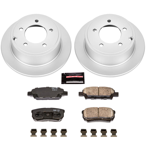 PowerStop Genuine Geomet Coated Rotor and Low-Dust Ceramic Brake Pad Kit