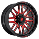 20X10 Fuel D663 Ignite Gloss Black Red Tinted Clear 5X127 ET-18 wheel/rim