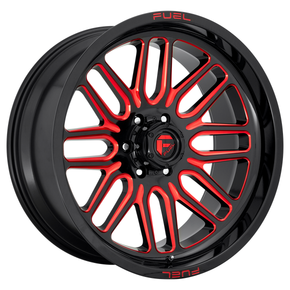 20X10 Fuel D663 Ignite Gloss Black Red Tinted Clear 5X127 ET-18 wheel/rim