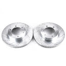 PowerStop Evolution Drilled Slotted Rotors Pair Front For Toyota Tundra