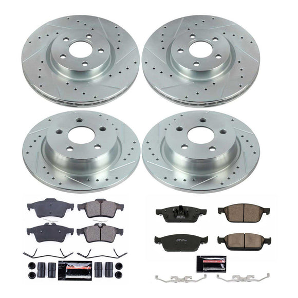 PowerStop Z23 Daily Driver Carbon-Fiber Ceramic Brake Pad and Drilled & Slotted