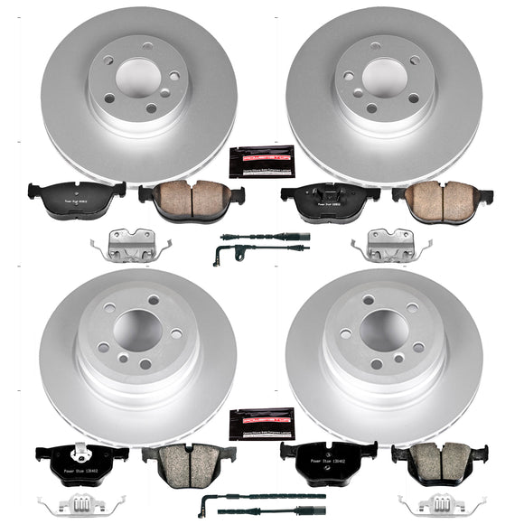 PowerStop Genuine Geomet Coated Rotor and Carbon-Fiber Ceramic Brake Pad Kit