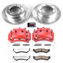 PowerStop Z36 Truck and SUV Ceramic Brake Pad, Drilled & Slotted Rotor, and Cali