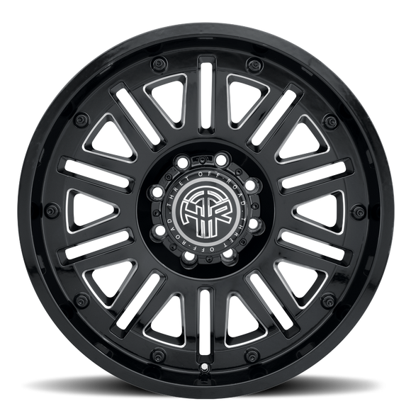 20x9 Thret Offroad Storm-701 Gloss Black/Milled Wheel 8x170 ET0 CB125.2