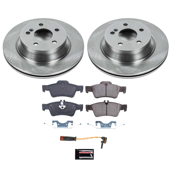 PowerStop OE Stock Replacement Low-Dust Ceramic Brake Pad and Rotor Kit