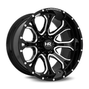 24x14 Hardrock BloodShot Xposed Gloss Black Milled 6x139.7 ET-76 wheel/rim-2