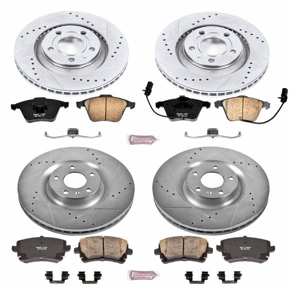 PowerStop Z23 Daily Driver Carbon-Fiber Ceramic Brake Pad and Drilled & Slotted