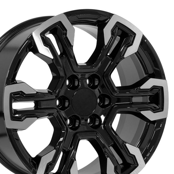 20" Replica CV65 fits Chevrolet Silverado 20 in. x 9 in. Gloss Black
