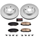 PowerStop Genuine Geomet Coated Rotor and Low-Dust Ceramic Brake Pad Kit