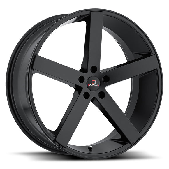24x9 Cavallo CLV-5 Gloss Black 5x115 ET15 wheel/rim