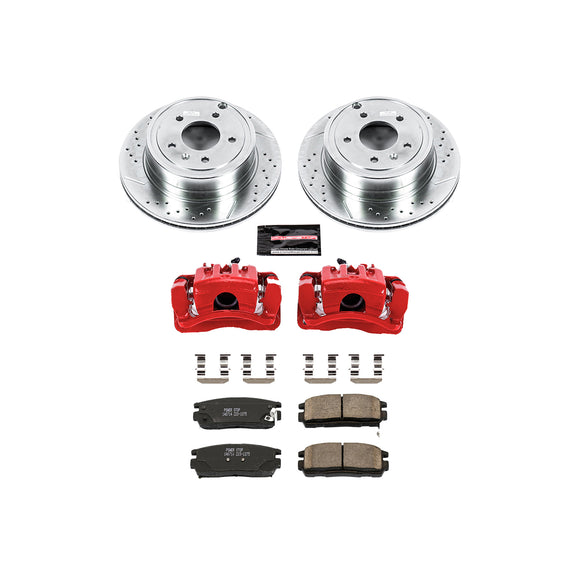 PowerStop Z23 Daily Driver Carbon-Fiber Ceramic Pads Drilled & Slotted Rotor & C