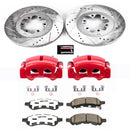 PowerStop Z26 Street Performance Ceramic Brake Pad, Drilled Slotted Rotor, and C