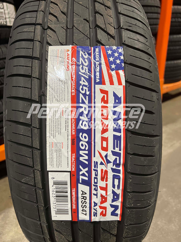 225/45ZR19 American Roadstar Sport A/S 96W BSW SL 225 45 19 2254519