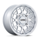 15X7 KMC Powersports KS139 Technic UTV Gloss Silver 4x156 ET38 Wheel Rim